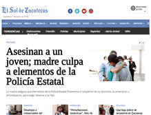 Tablet Screenshot of elsoldezacatecas.com.mx